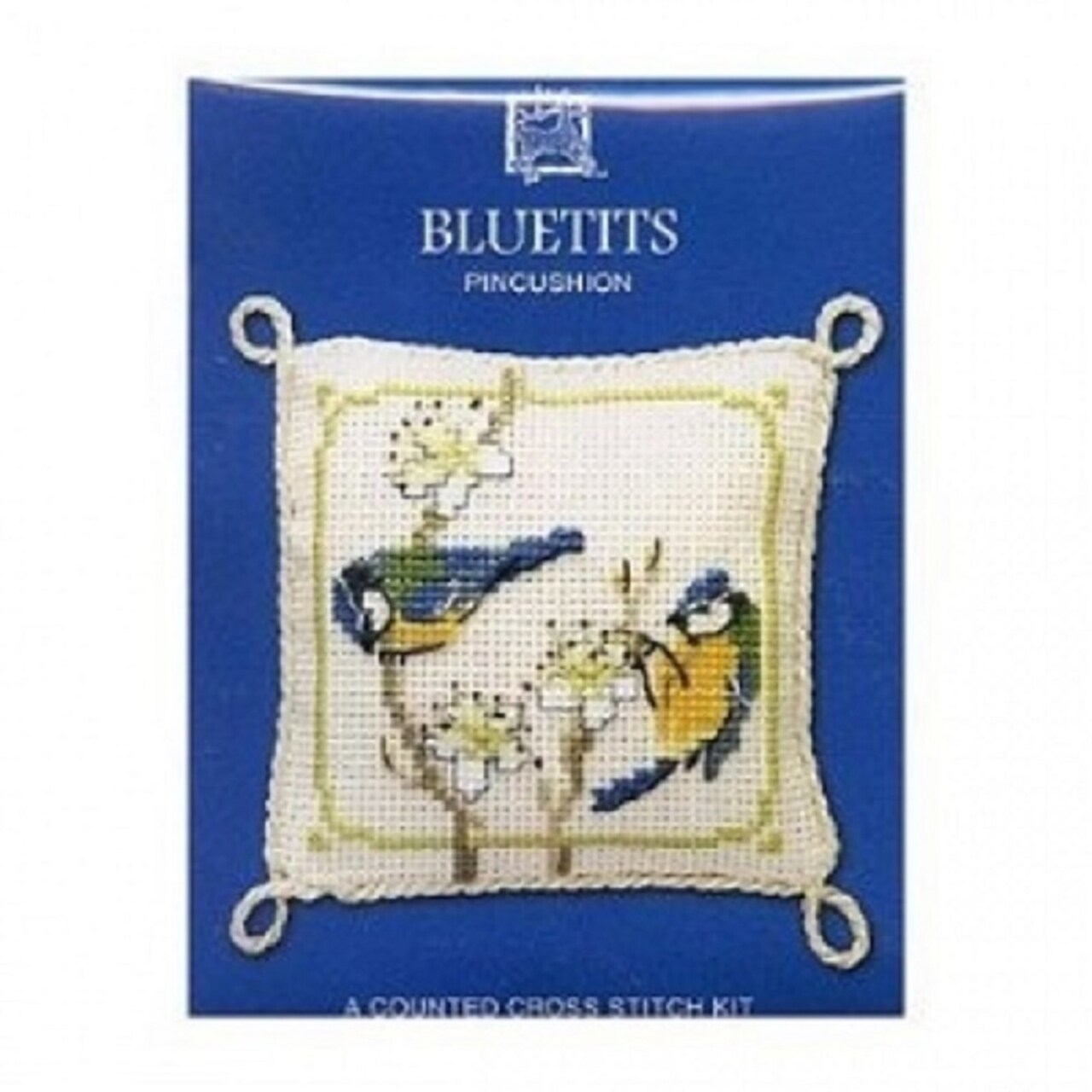 Textile Heritage Pincushion Counted Cross Stitch Kit - Bluetits